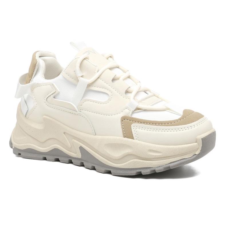 Best Seller PVN Jungkook Sepatu Sneakers Wanita Sport Shoes Krem 129