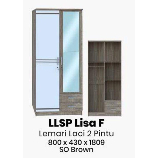 Lemai Pakaian Olimpic Gstar/Lemari Baju 2 pintu LLSP LISA