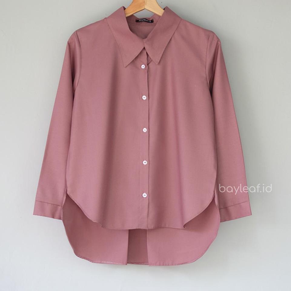 CHEKOUT KEMEJA WANITA KOREA LENGAN PANJANG / ATASAN WANITA POLOS IMPORT BAHAN KATUN ADEM TUNIK WANIT