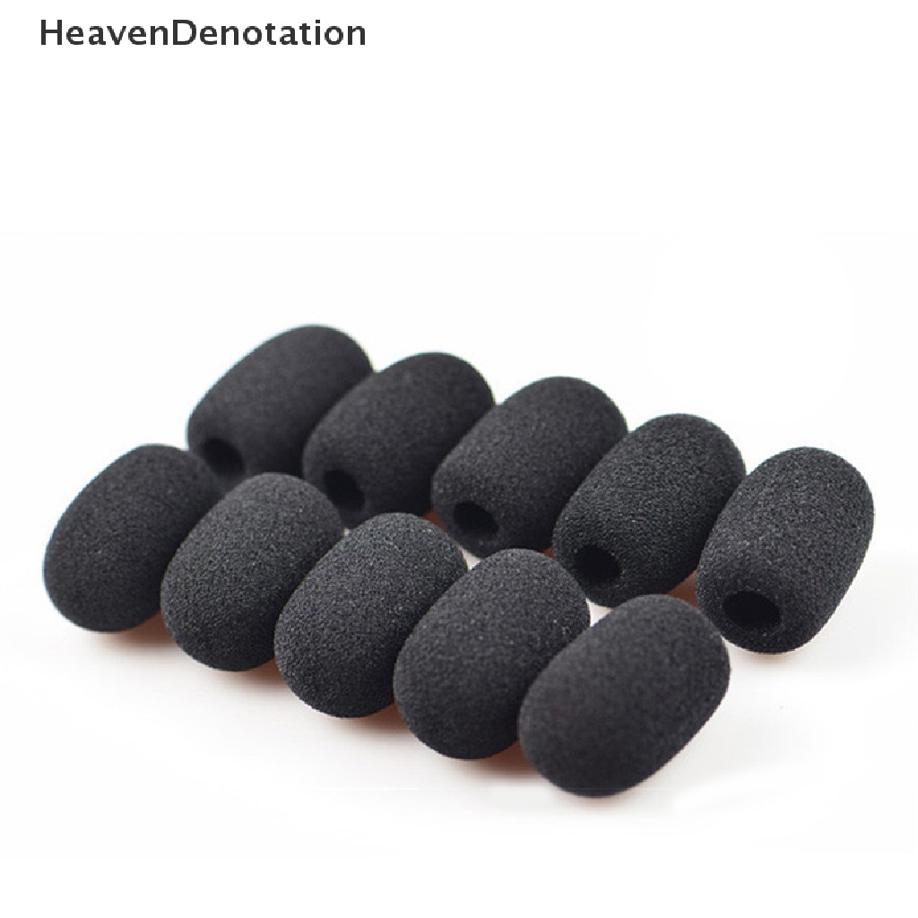 [HeavenDenotation] 10pcs Microphone Windscreen Sponge Cover Headset Mic Busa Cover Topi Pelindung Untuk Leher Angsa Meeg Mic HDV