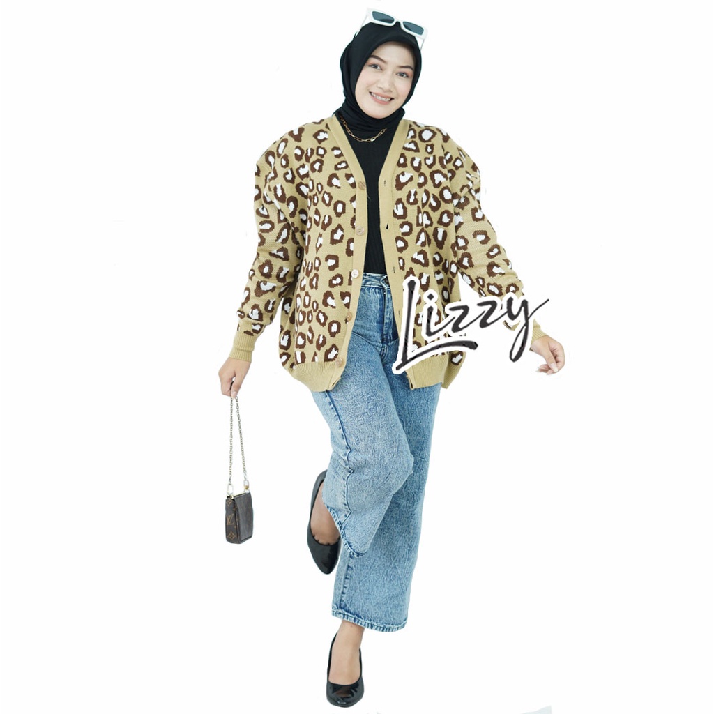 Lizzy - KNITWEAR CARDIGAN LEOPARD PREMIUM