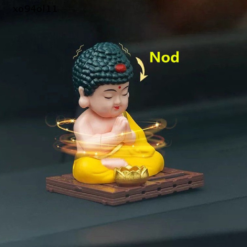 Xo Patung Buddha Nodding Surya Maskot Dekorasi Interior Mobil Rumah Lucky Tathagata Feng Shui Kerajinan Hias OL