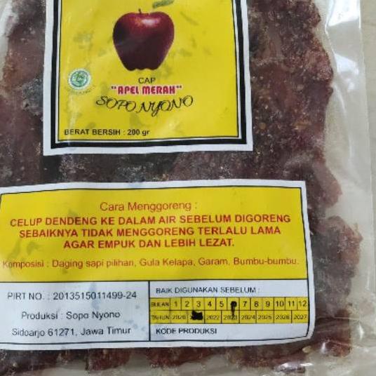 

☊ Dendeng Sapi cap APEL MERAH 200 gr ☪