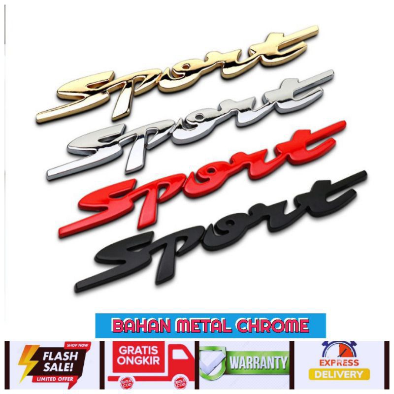 LOGO SPORT EMBLEM MOBIL SPORTS BAHAN 3D METAL