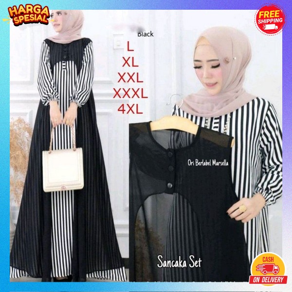 Gsmis Cewek Import Premium Dress Jumbo Pesta Kondangan Ghamis Maxi Dress Baju Gamis Model Terbaru Re