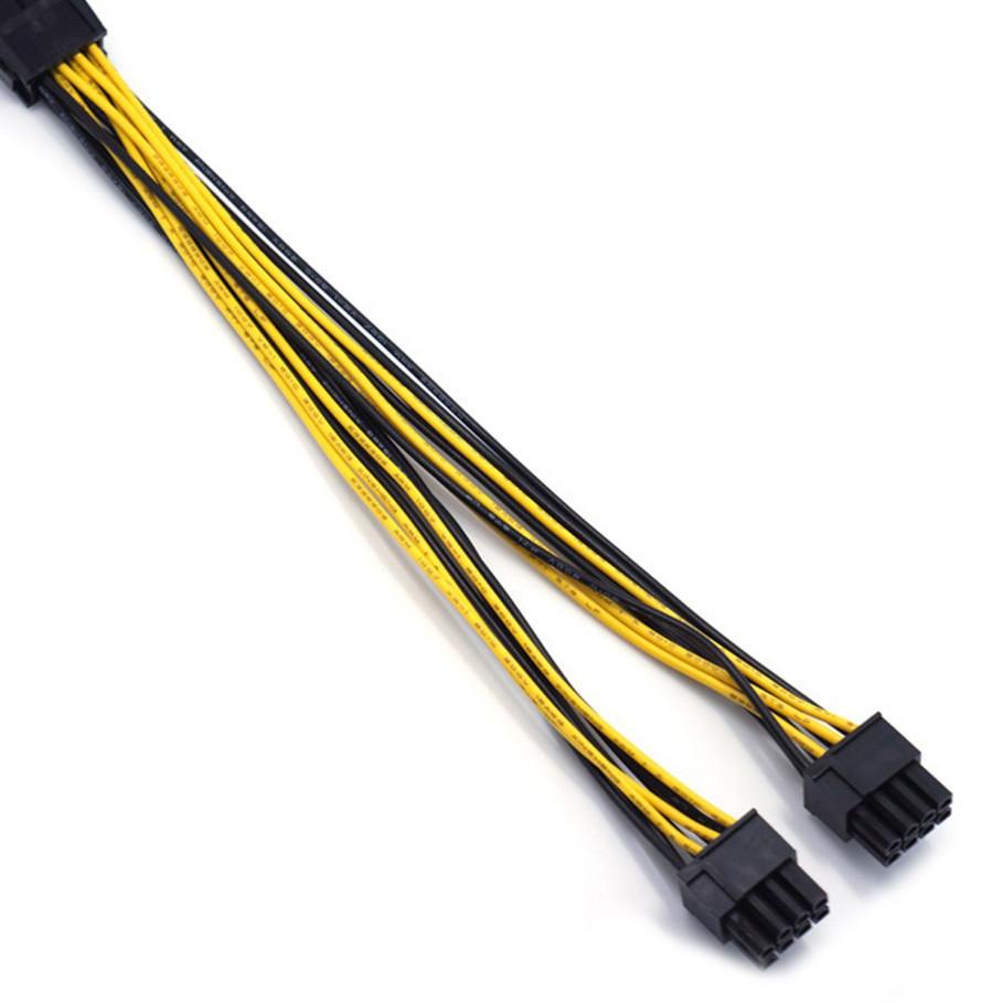 Big SaleKabel VGA 8 pin Female to dual 8 pin PCIE (6+2) Male kabel PCIE VGA€
