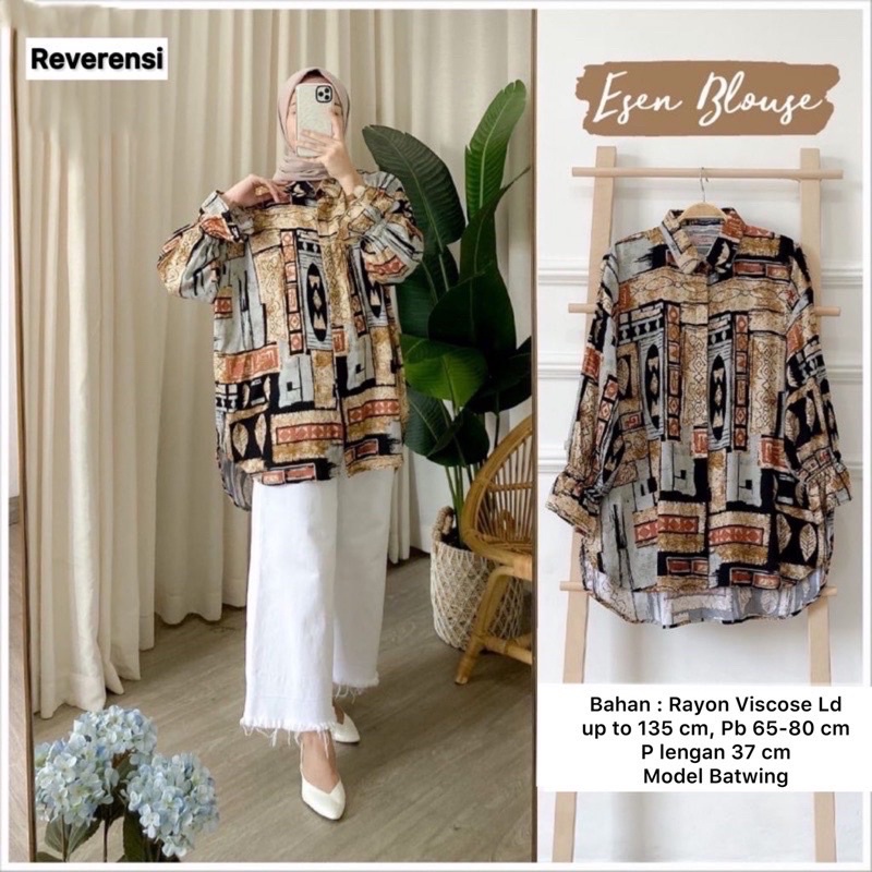 KEMEJA OVERSIZE RAYON MOTIF PREMIUM