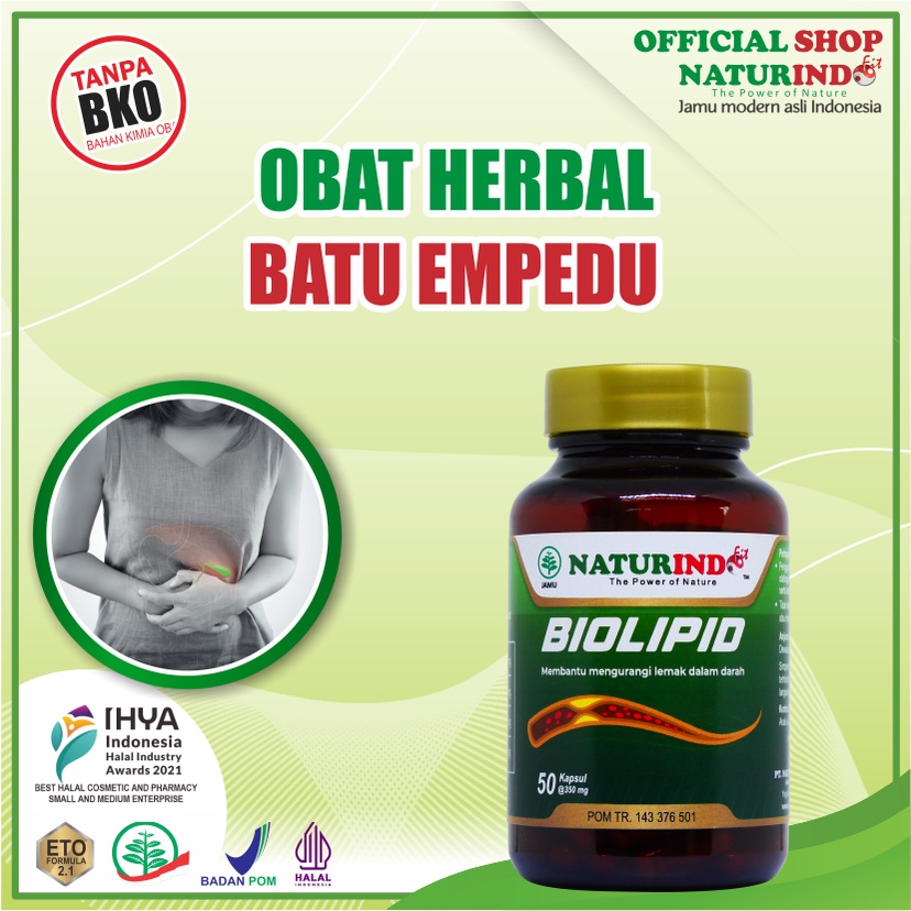 OBAT BATU EMPEDU HERBAL NATURINDO biolipid