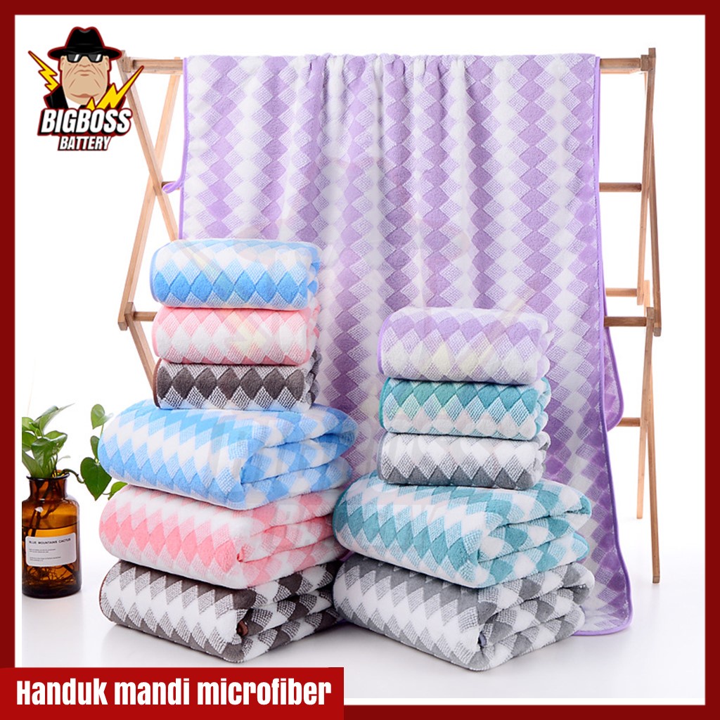 Handuk Mandi Bahan Microfiber Lembut Ukuran 70x140 Handuk Mandi Dewasa Handuk Mandi Bulu Premium Seri Classic