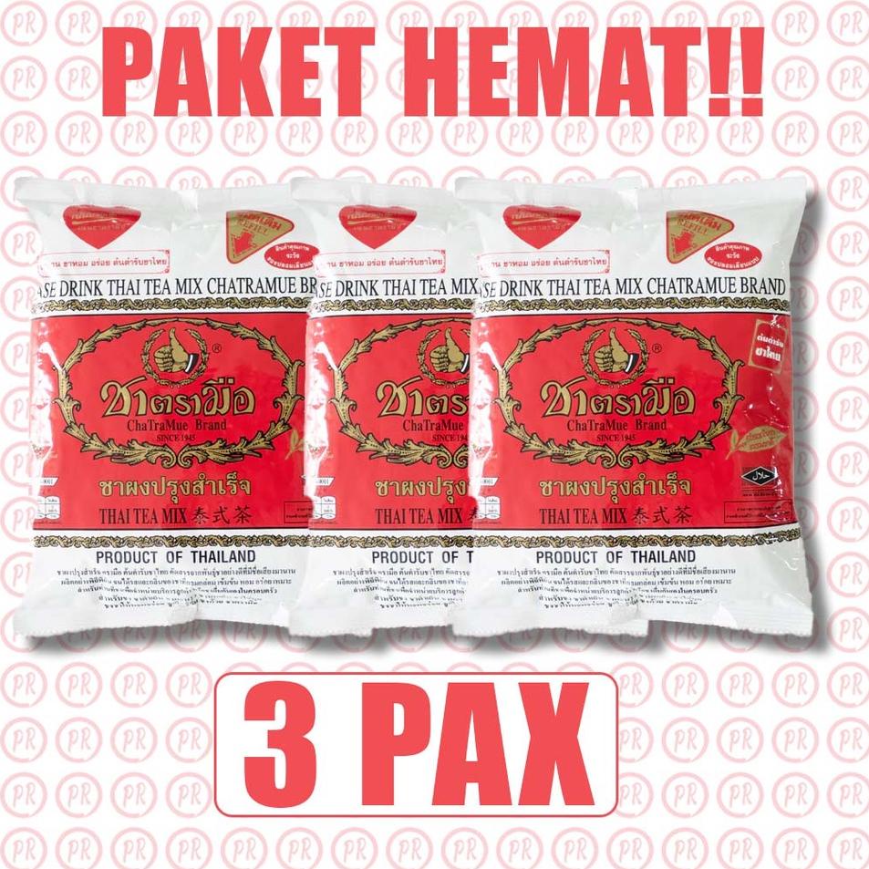 

♧ PR PAKET HEMAT THAI TEA ORIGINAL CHATRAMUE BRAND 400gr 3pack ✴