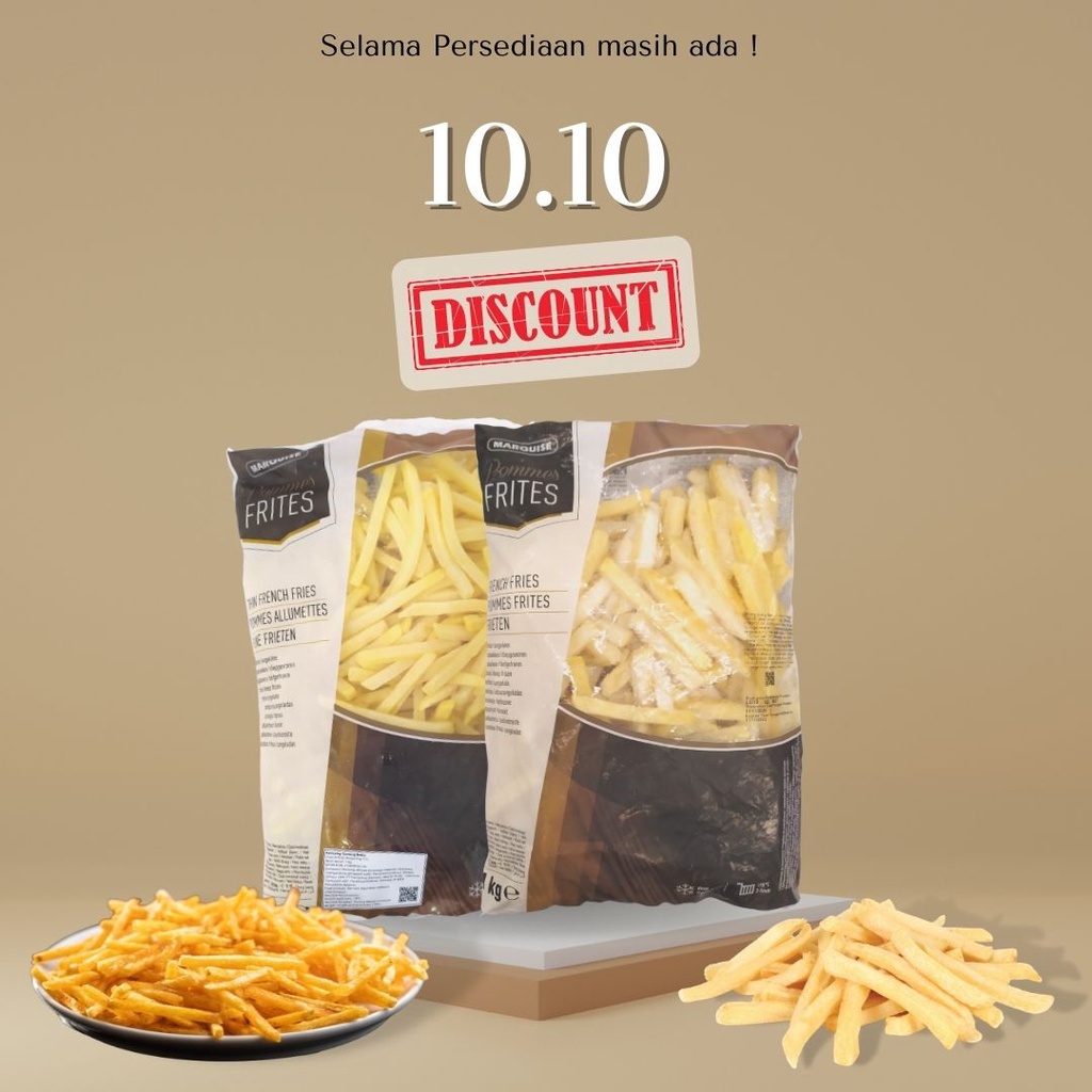 MARQUISE Kentang goreng Frozen FRENCH FRIES straight cut shoestring 1 Kg