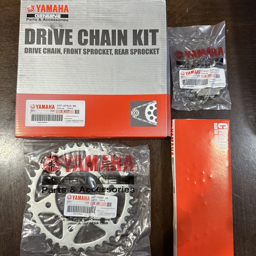 45P GEAR SET GEARSET RANTAI PAKET MOTOR BYSON BISON GIR KARBU GIRSET RANTE DRIVE