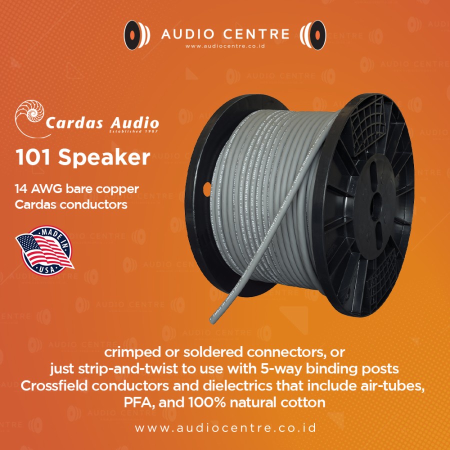 Cardas Audio 101 14 AWG Speaker Cable permeter tanpa bananaplug