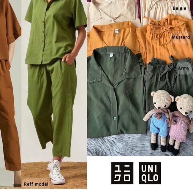 ☋ Uniqlo Set Pajamas - Piyama Set Uniqlo Rayon ☋