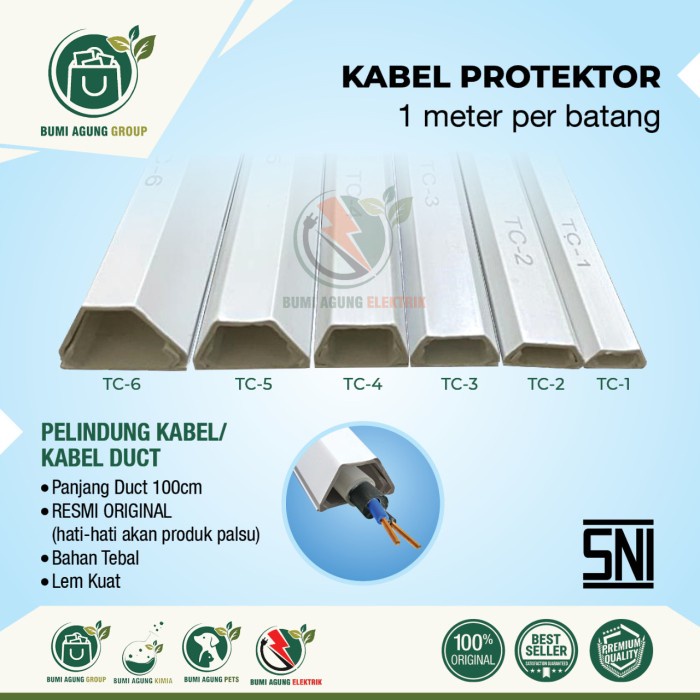 Kabel Protektor FUKUSIMA TC 1 2 3 4 5 6 / kabel duct cable protector sudah SNI kualitas mantab