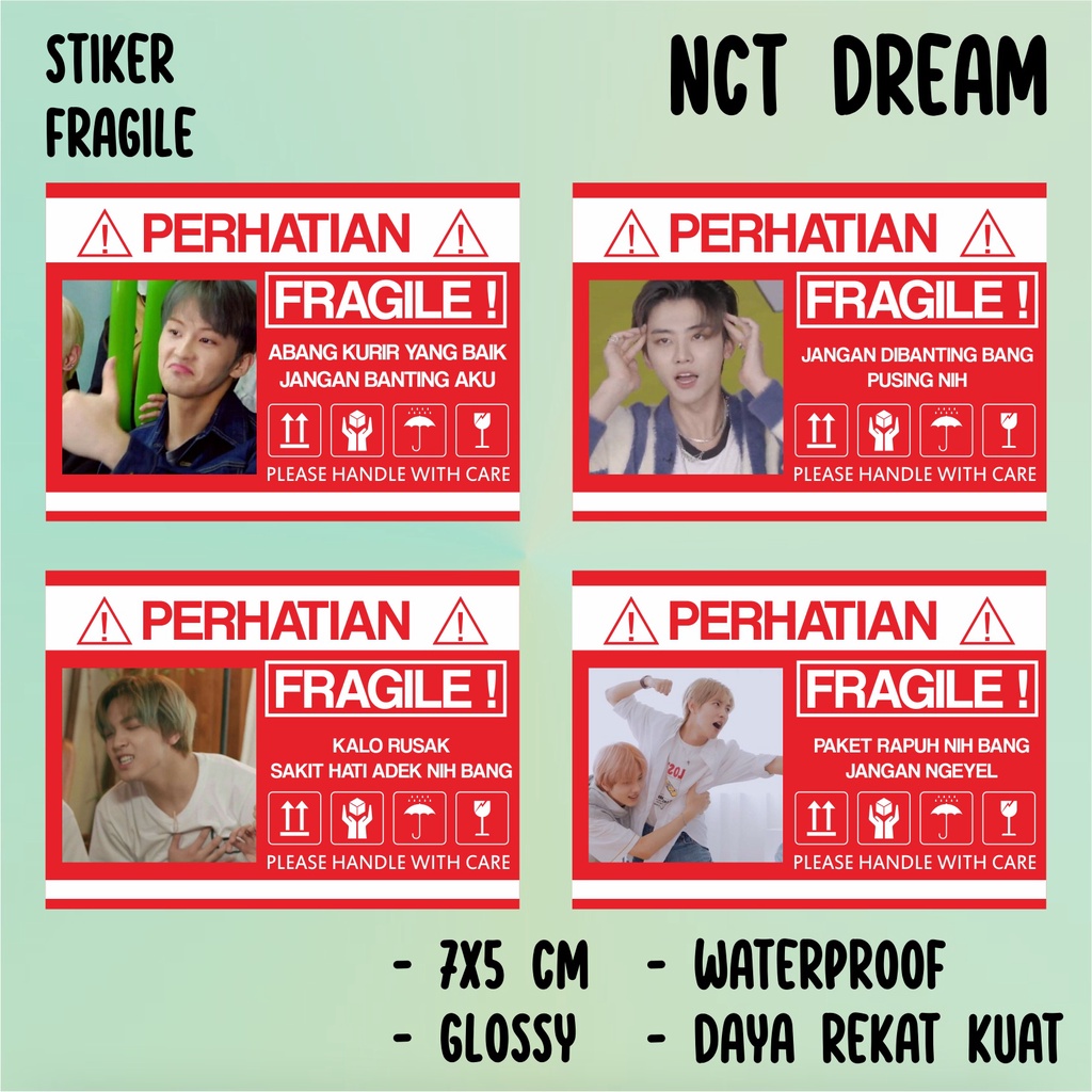 

STICKER FRAGILE LUCU / STICKER KPOP NCT DREAM / STICKER LUCU KOREA