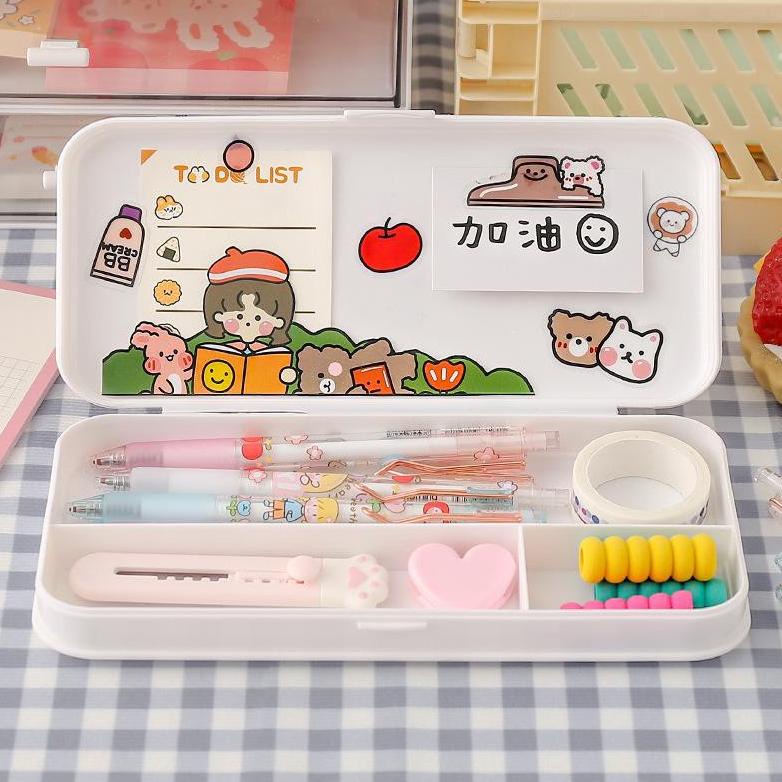 

Terlaris ✨ -((BISA COD)) [MILOLI] Kotak Pensil Minimalis Pencil Case Aesthetic - F0100- 2.2.23