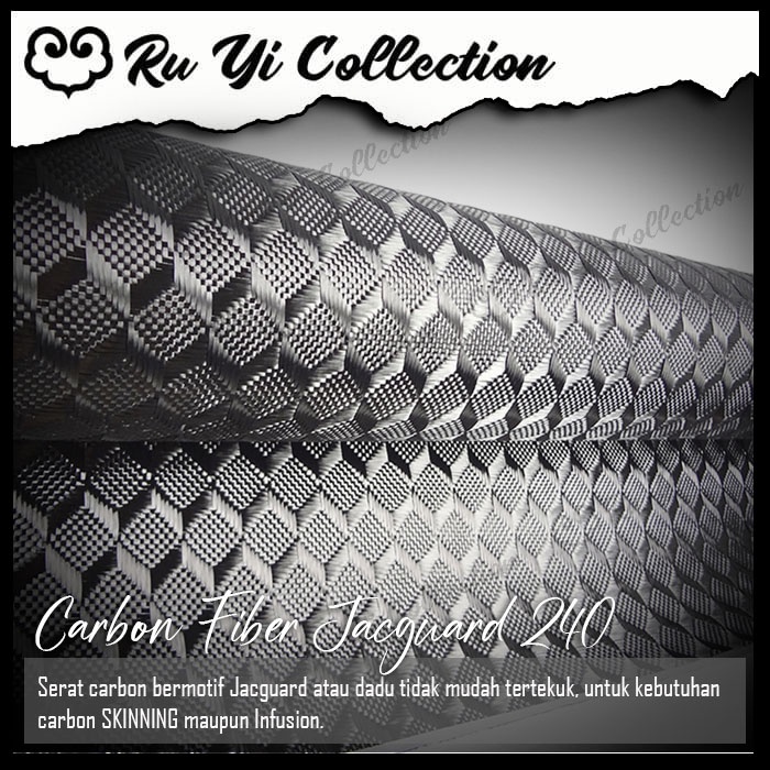 CARBON FIBER FABRIC 3k 240 JACGUARD DADU
