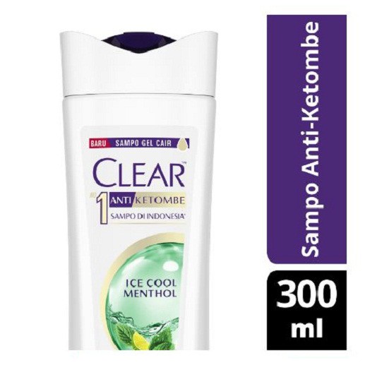 CLEAR SHAMPOO SACHET 300ml ICE MENTHOL UNISEX