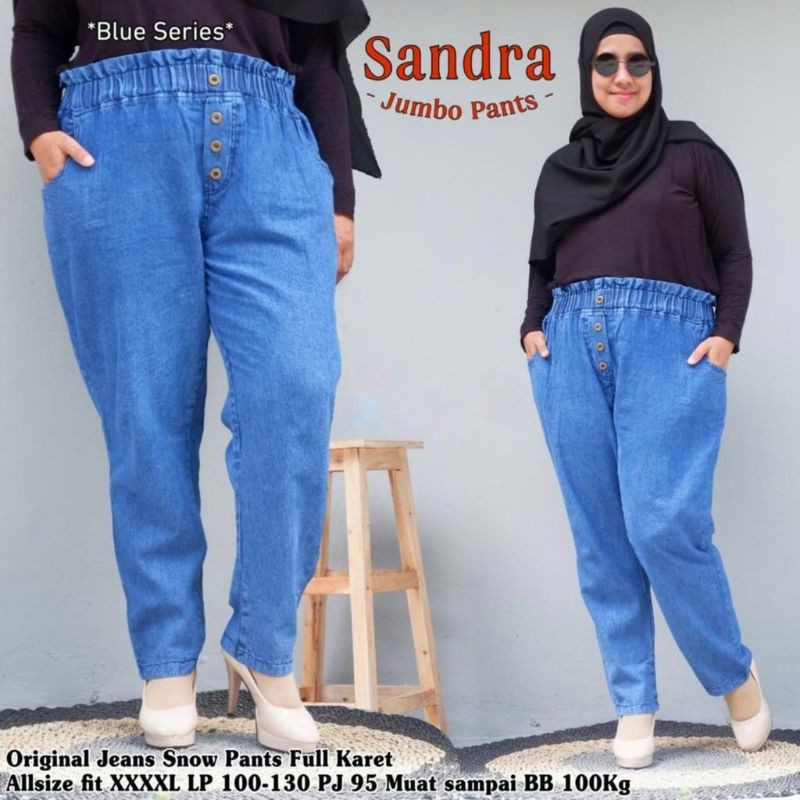 (JUMBO BB 50-100 KG) CELANA BAGGY JEANS SNOW WANITA DEWASA TERLARIS SUPER JUMBO TERBARU COD - oyfriend Jumbo XL fit XXXXL - Jumbo Jeans Denim - MBC COLLECTION_ Daniel Pant Jumbo // Jeans Jumbo // Celana Jumbo