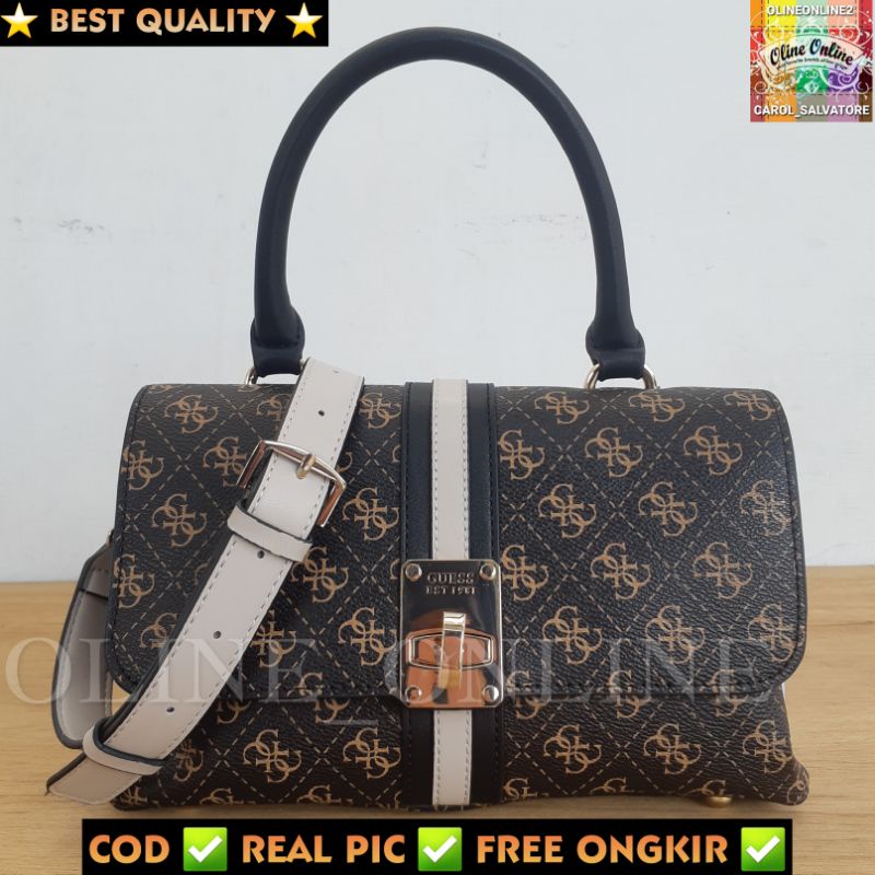 tas new kasinta medium flap crossbody selempang bag logo brown black white coffee cirebon ciayumajakuningan majalengka indramayu tegal brebes losari sindang laut GS GB ciledug READYSTOCK COD Gojek Instan