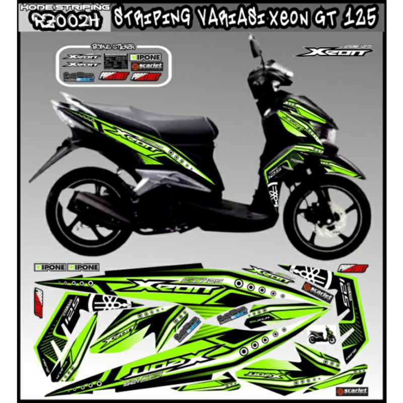 STRIPING XEON GT 125 STIKER YAMAHA XEON 125  GT STICKER CUSTOM XEON GT POLE VATIASI