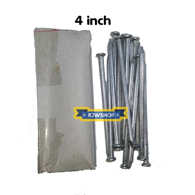 Paku Beton Putih 4" Concrete Nail 4" Paku Cor Panjang 10cm Paku Beton Ukuran 4 Inch Putih Paku Tembo