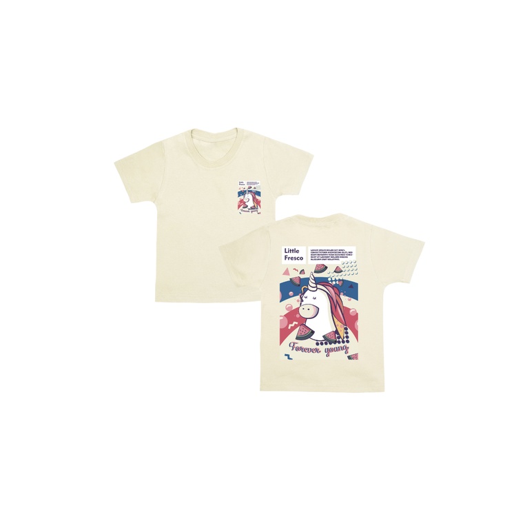 Little Fresco - Kaos Anak Tee Unicorn Young Cream