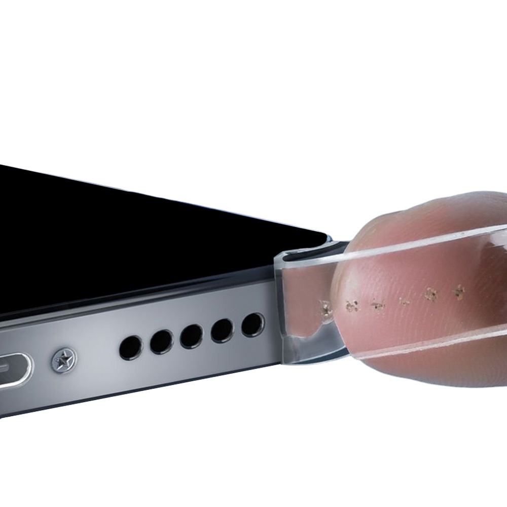 Speaker Handphone Universal Transparan Pembersih Debu Alat Lem Portable Awet Smartphone Lubang Tanduk Pembersih Anti Debu