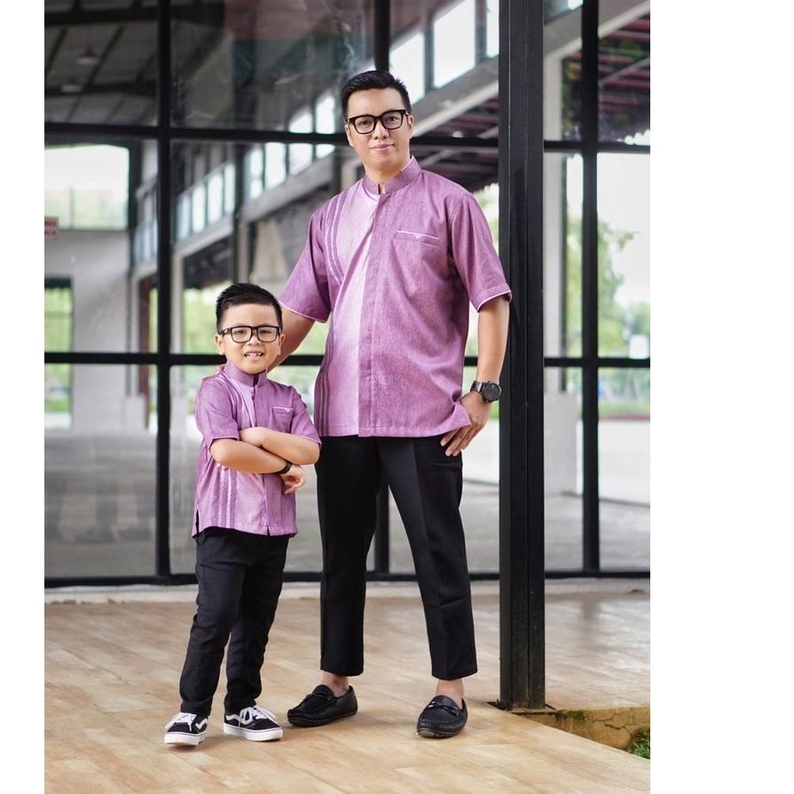 Koko Couple Ayah & Anak warna UNGU  Flash Sale