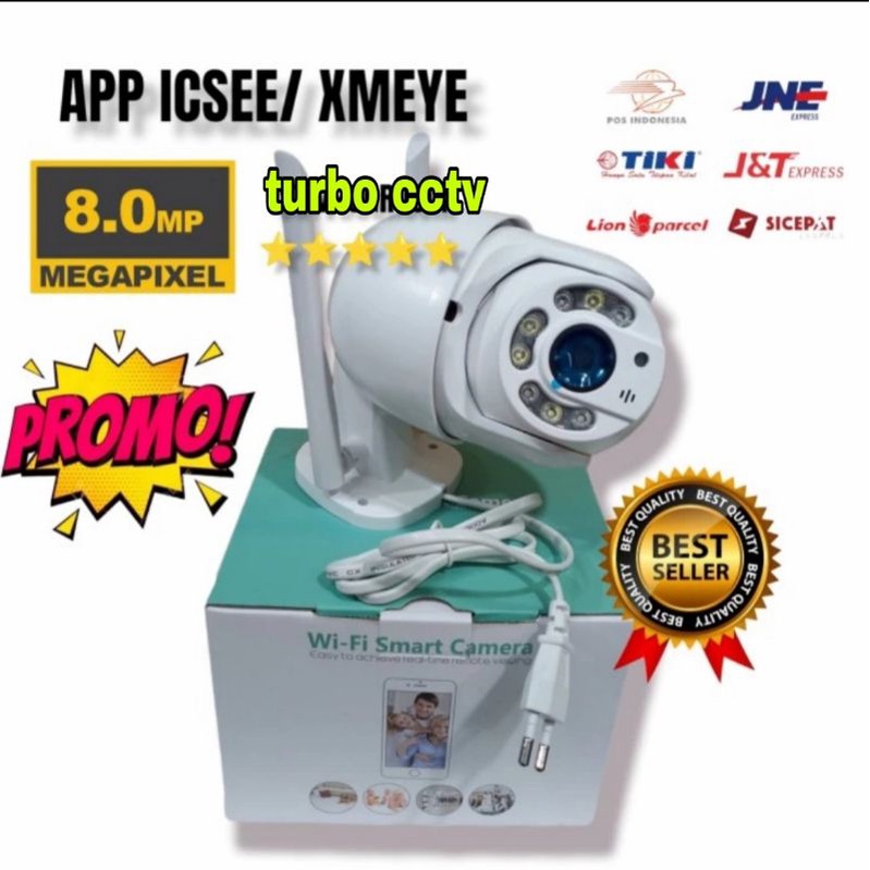 IP Camera CCTV Outdoor 1080P 8MP Full HD ICSee PTZ PAN InfraRed