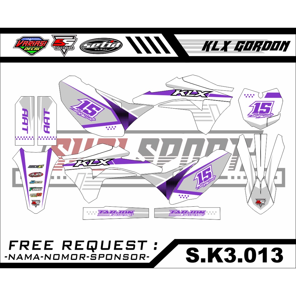 DECAL STIKER KLX 150 GORDON FULL BODY (S.K3.013)