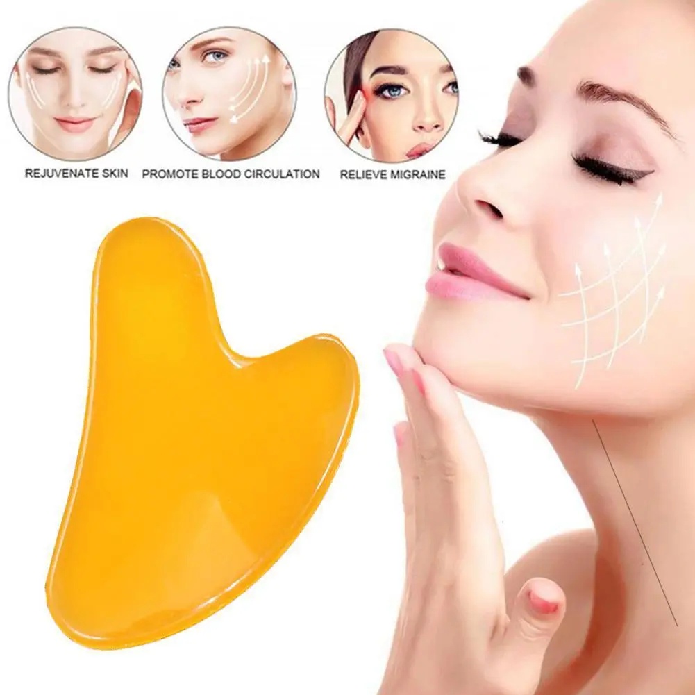 Papan Pijat Hidung Garpu Berbentuk Y Alat Perawatan Kecantikan Gosip Berbentuk Hati Scraping Sheet Scraping Facial Acupressure Point Massager