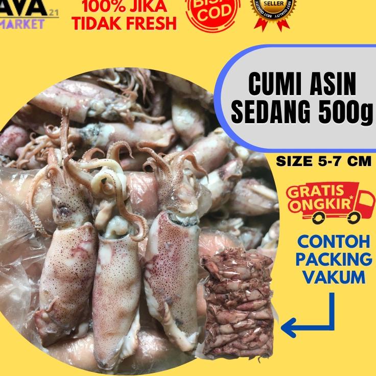 

☇ Cumi Asin Sedang Fresh 500 Gram ➬