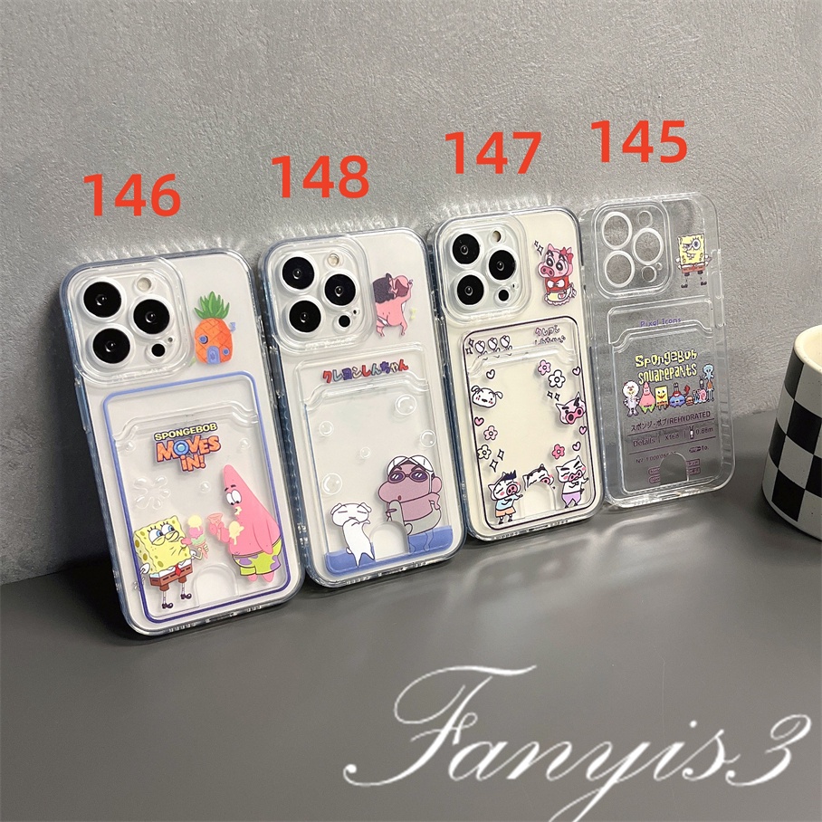 Vivo Y02 Y35 Y22 Y22s Y16 Y02s Y15A Y15S V27e V25 V23Pro V25e V23e Y21 Y21s Y33s V21e Y20 Y20i Y12s Y17 Y12 Y11 Y15 Y1s Y91C Y30i Y51 Y31 Karakter Kartun Tempat Kartu Phone Case Cover