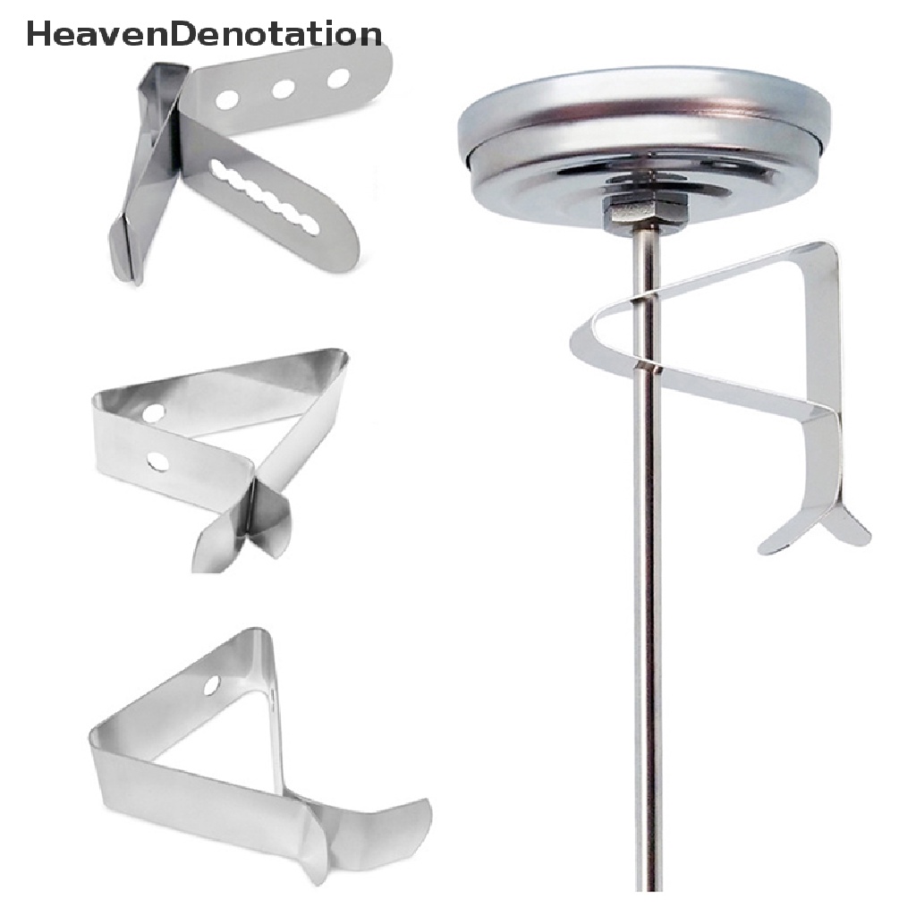 [HeavenDenotation] 2pcs Termometer Stainless Steel Barbeque Tidak Berbahaya Probe Klip Klip Cangkir Kopi HDV