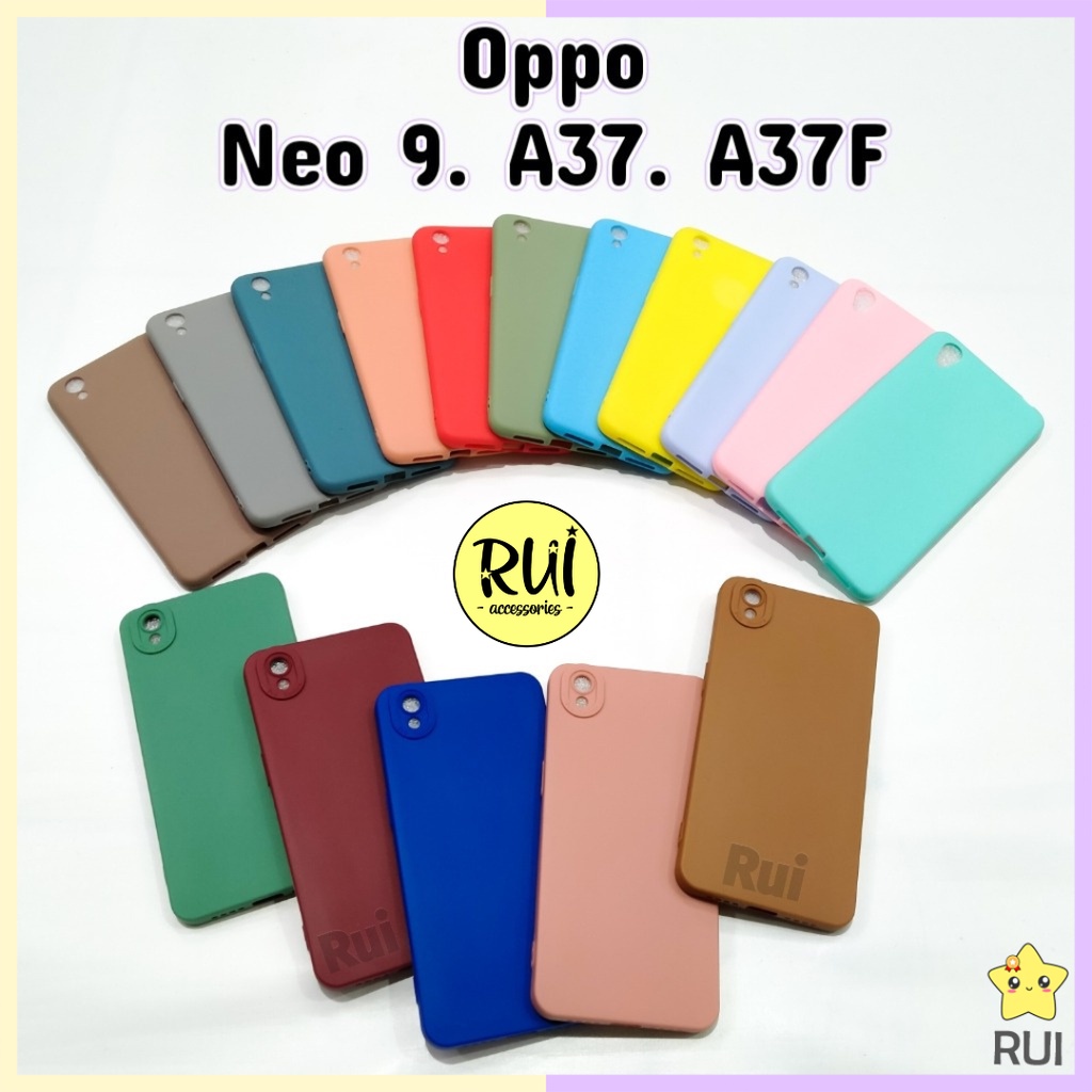 Silikon Candy Oppo A37 NEO 9 A37F Softcase Warna Lentur Pastel Hijau Merah Pink Biru Kuning Ungu