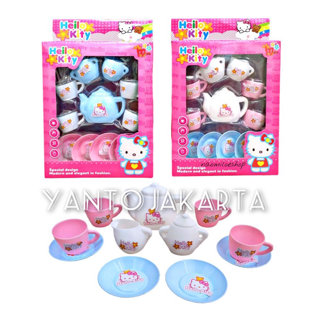 MAINAN ANAK TEKO CANGKIR PIRING SET HELLO KITTY