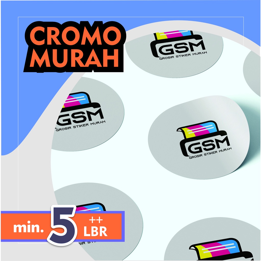

Cetak sticker / stiker label Cromo / cromo A3 + Kiss Cut