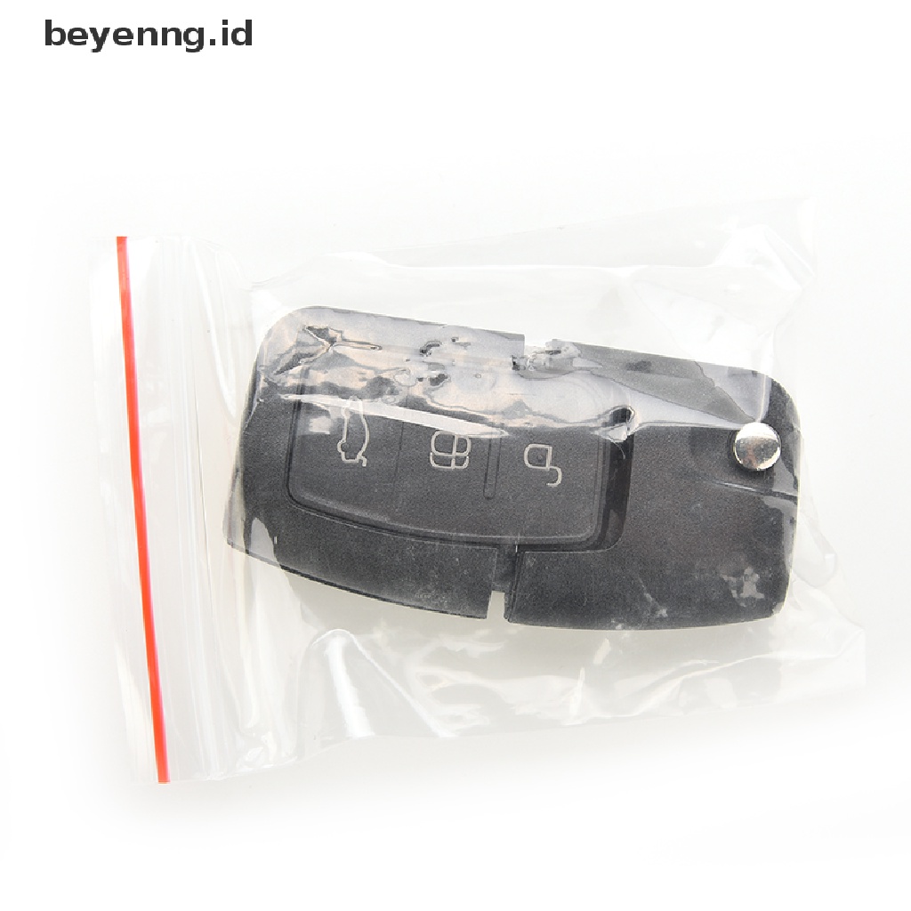 Beyen Flip Remote 3tombol Key Shell Holder Cocok Untuk FORD Focus Fiesta Case Pengganti ID