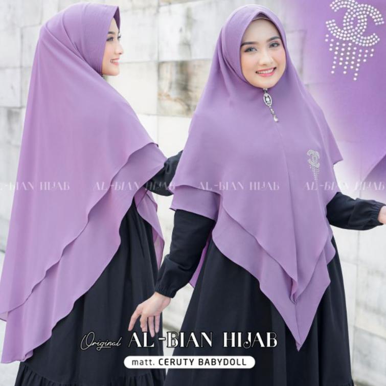 MENARIK KHIMAR 2 LAYER SWAROSKY CENEL // KHIMAR JUMBO LANCIP DEPAN BELAKANG//KERUDUNG JUMBO