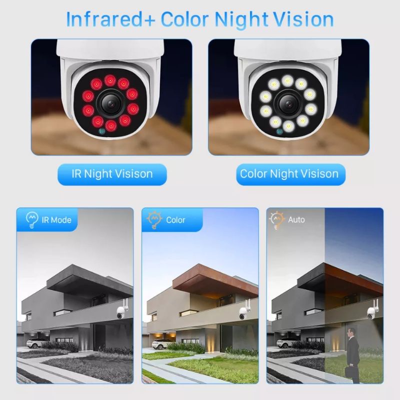 IP CAM OUTDOOR V380PRO CCTV WIFI 8.0MP FULL HD 1080P WIRELESS COLORVU NIGHT VISION