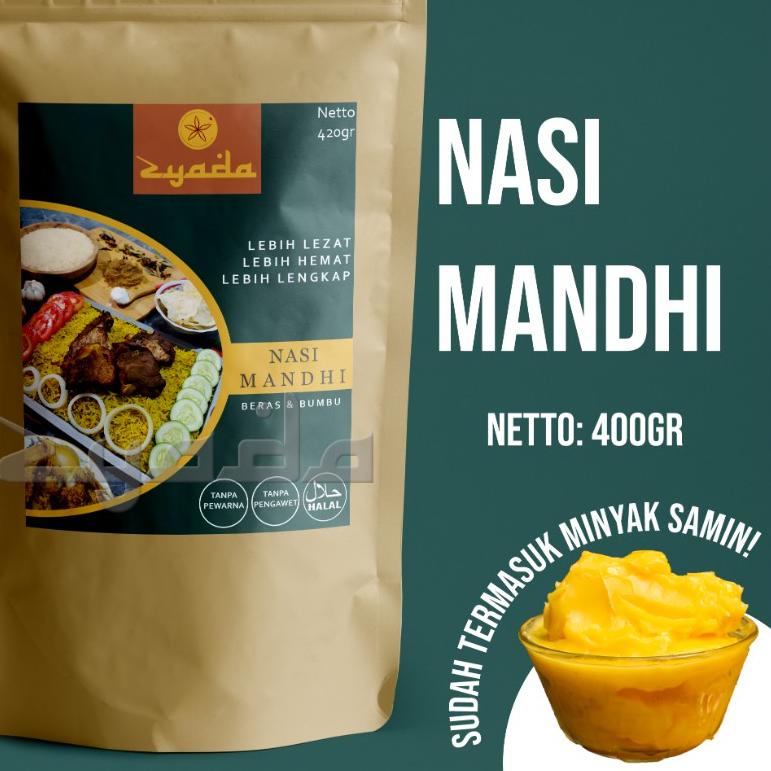 

♔ Nasi Mandhi Instan Zyada 400gr (4-5 Porsi) Beras Bumbu Mandhi Minyak Samin ♣