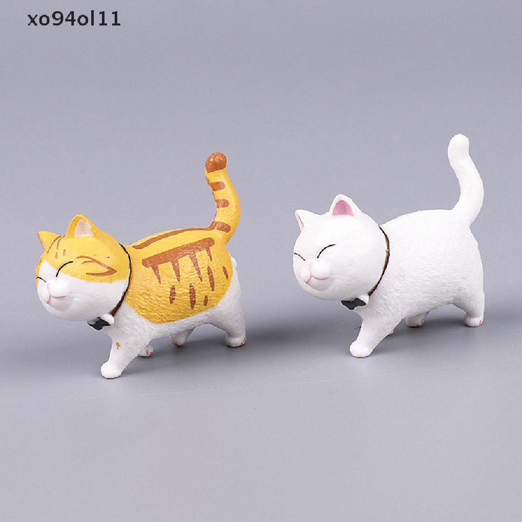 Xo 1PC Lucu Mini PVC Model Animasi Boneka Kucing Angka Mainan Kreatif Kerajinan Tangan Deco OL