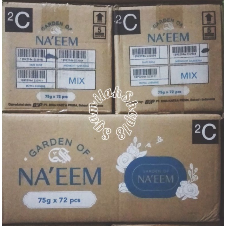 GARDEN OF NAEEM 75 GR ISI 72 PCS (SABUN BATANG NAEEM)