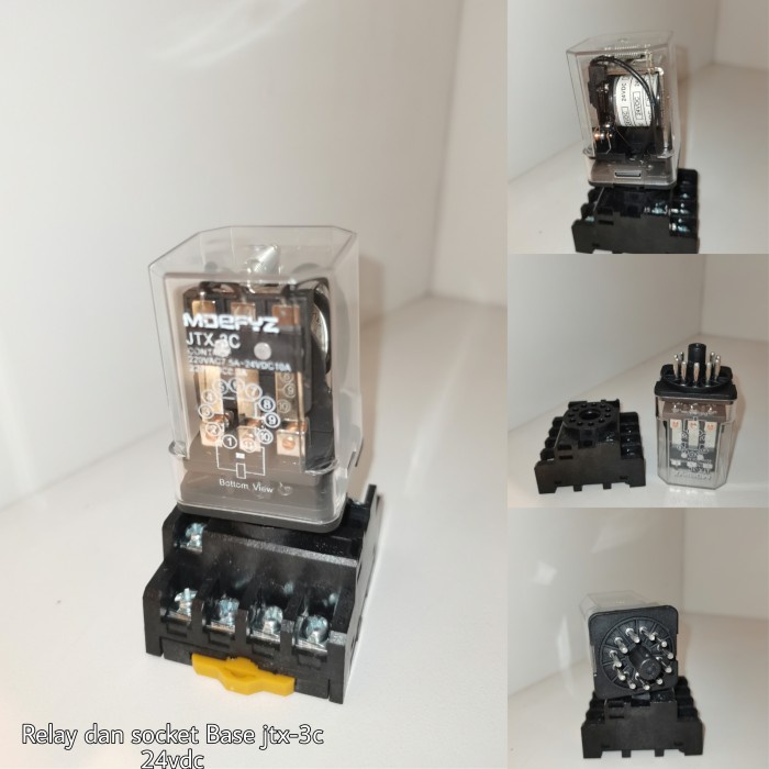 Terlaris Relay Dan Socket Base Type Jtx-3C 24Vdc
