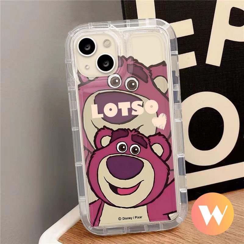 Case OPPO A95 A17 A15 A54 A32 A12E A5s A16 A77 A53 A11 A35 A55 A74 A77s A17K A16K A1K A12 A16s A9 A33 A15s A7 A3s A57 A5 A52 A72 A92 Cute Strawberry Bear Manyo Airbag Soft Cover