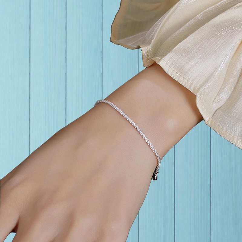 Baru Warna Perak Sparkling Gypsophila Adjustable Gelang &amp; Bangle Untuk Wanita Fine Fashion Jewelry Hadiah Pesta Pernikahan