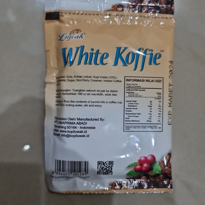 (Renceng) Kopi Bubuk Luwak White Coffee Sachet Original Renteng