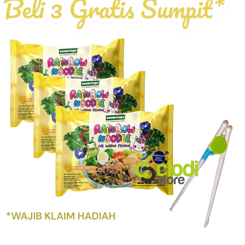 

『MPD』 Sunkrisps Rainbow Noodle | Mie Sehat Pelangi Rasa Keju lemonilo mie anak yummy bites Mpasi Mi Pelangi Mie Keju